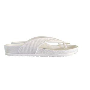 Birkenstock White Honolulu Essentials Sporty Thong Sandal Embossed Straps Size 7
